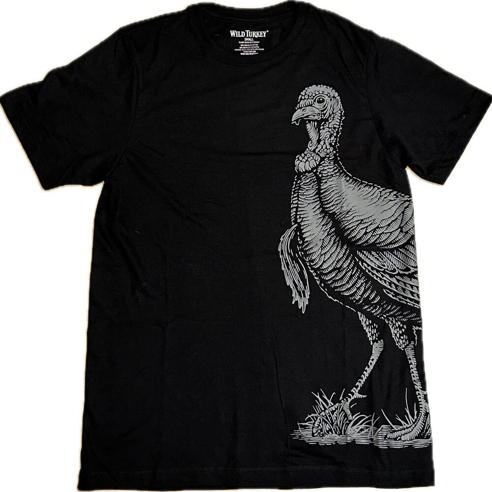 NEW! Wild Turkey bourbon whiskey women’s small black t-shirt NOS